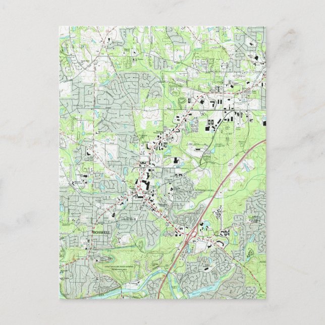 Carte de Roswell Georgia (1992) (Devant)