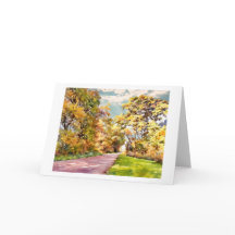carte de route de campagne d'automne