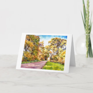 carte de route de campagne d'automne