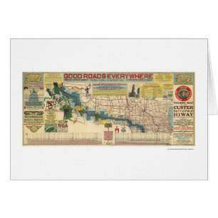 Carte de route de champ de bataille de Custer -