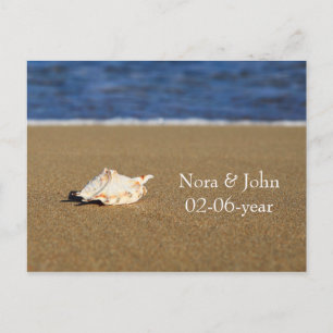 carte de rsvp de mariage de plage