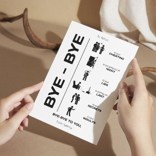 Carte de rupture Bye Bye