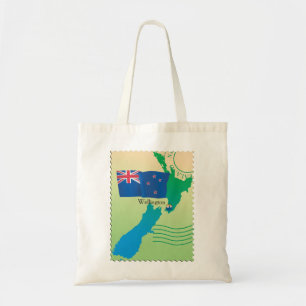 Carte de sac fourre-tout de la Nouvelle Zélande