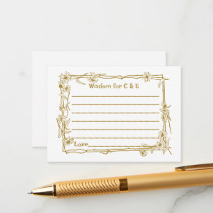 Carte de sagesse et de conseil mariage pour les cl