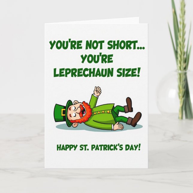 Carte de Saint-Patrick de taille Leprechaun (Devant)
