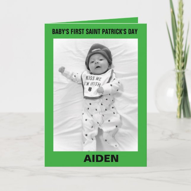 CARTE DE SAINT-PATRICK POUR BÉBÉ (Devant)