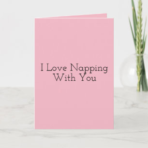 Carte de Saint Valentin Amour Napping Anniversaire
