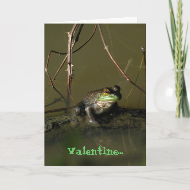 Carte de Saint-Valentin amusante pour la grenouill (Devant)