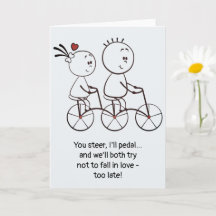 Carte de Saint-Valentin Anniversaire Mignonne Amus