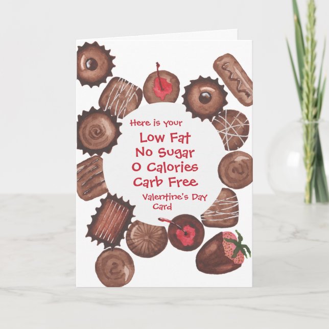 Carte de Saint-Valentin au Chocolat - PERSONNALISA (Devant)