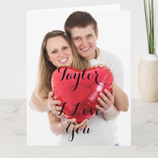 Carte de Saint-Valentin avec photo personnalisée (Devant)