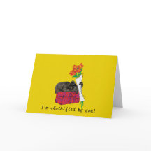 Carte de Saint Valentin avec une Sloth