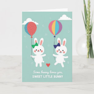 Carte de Saint-Valentin Bunny Love