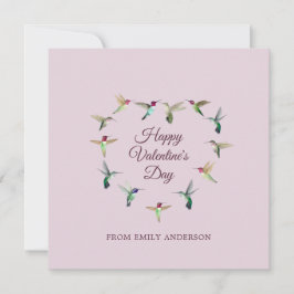 Carte de Saint Valentin Coeur Coeur Colibri Person