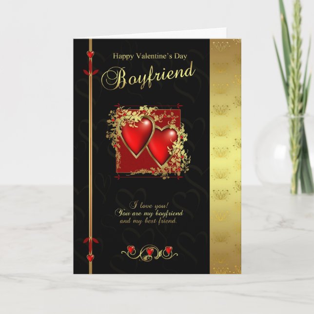 Carte de Saint-Valentin d'ami - Valentine heureux (Devant)