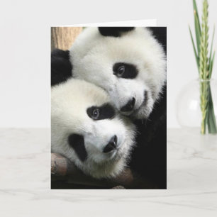 Carte de Saint-Valentin d'amour de panda