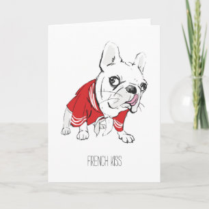 Carte de Saint-Valentin "de baiser de Français"