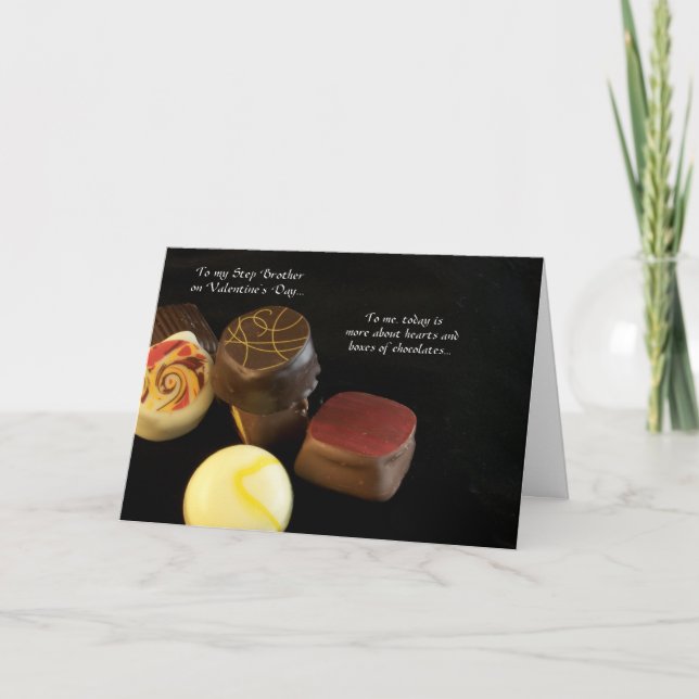 Carte de Saint-Valentin de beau-frère de chocolats (Devant)