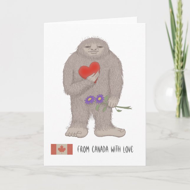 Carte de Saint-Valentin de Bigfoot Sasquatch de (Devant)