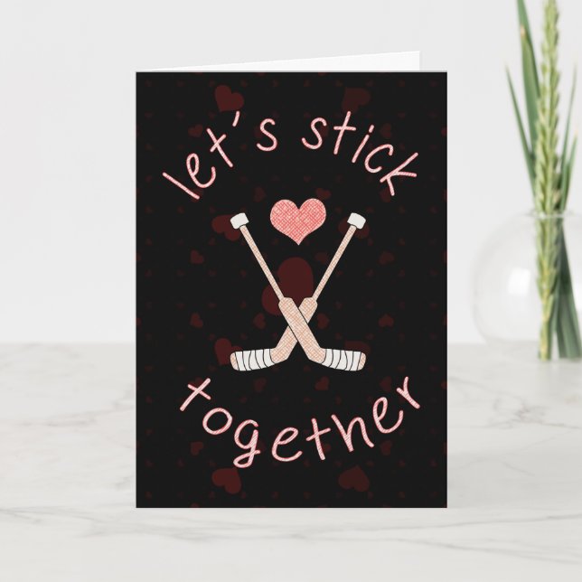 Carte de Saint Valentin de gardien de hockey sur g (Devant)