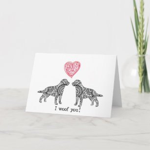 Carte de Saint-Valentin de labrador retriever