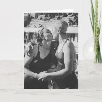 Carte de Saint-Valentin de natation