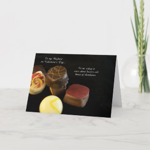 Carte de Saint-Valentin de Newphew de chocolats