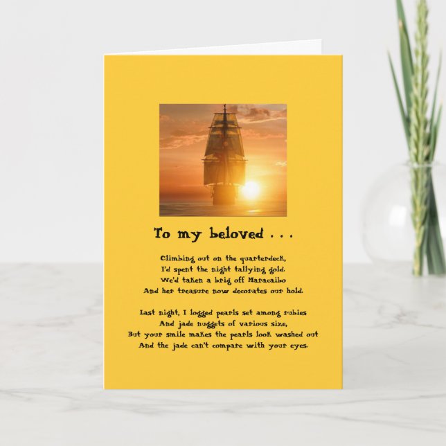 Carte de Saint-Valentin de pirate ! (Devant)