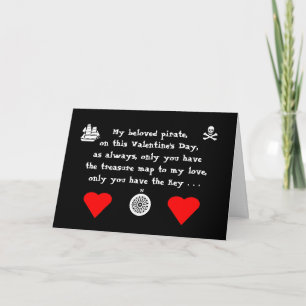 Carte de Saint-Valentin de pirate