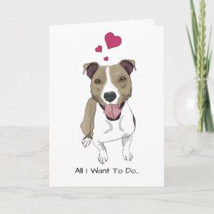 Carte de Saint-Valentin de pitbull