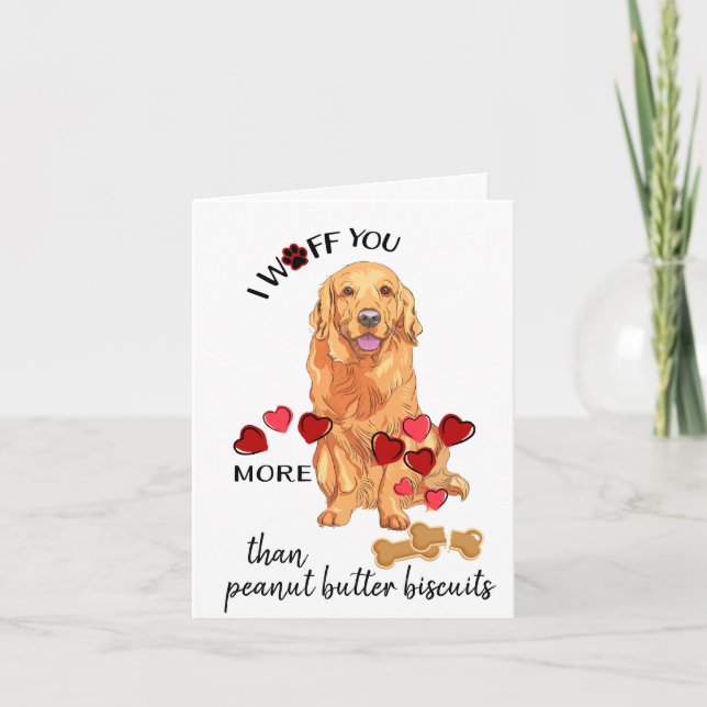 Carte de Saint-Valentin de votre amour du chien d' (Devant)