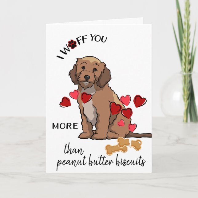 Carte de Saint-Valentin de votre biscuit Cockapoo  (Devant)