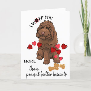 Carte de Saint-Valentin de votre chien adorable de