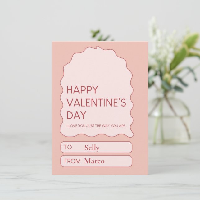 Carte de Saint-Valentin douce (Debout devant)