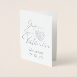 Carte de Saint-Valentin en aluminium