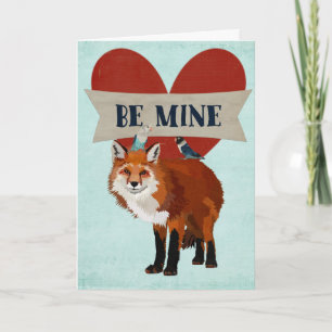 Carte de Saint-Valentin FOX & INDIGO BIRDS