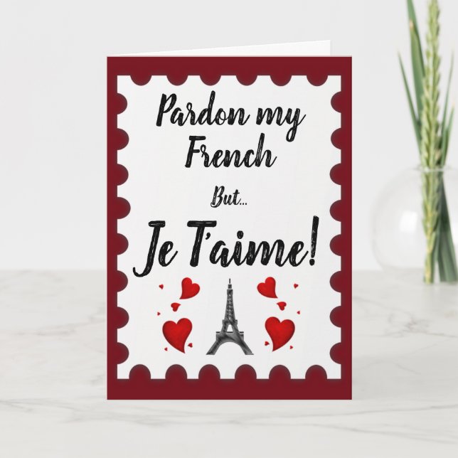 Carte de Saint-Valentin Je t'aime (Devant)