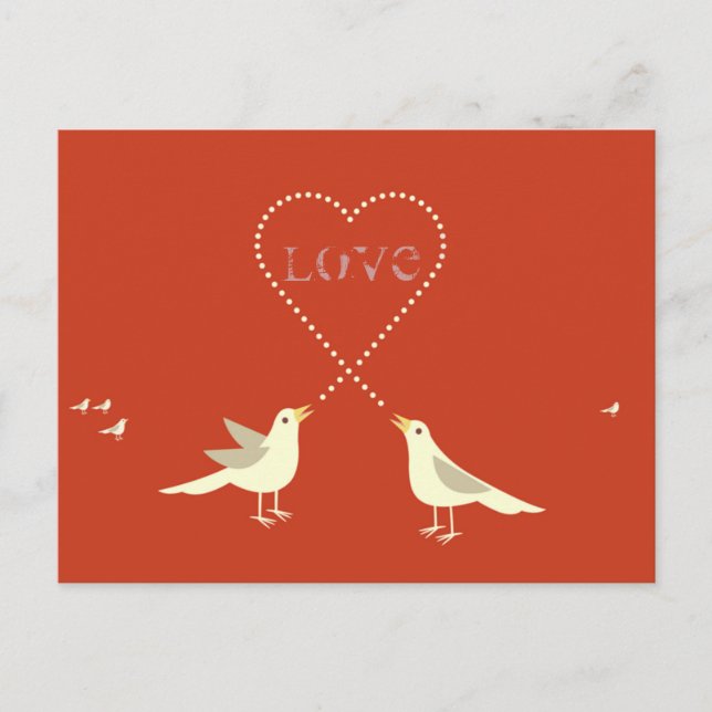Carte de Saint-Valentin Lovebirds (Devant)