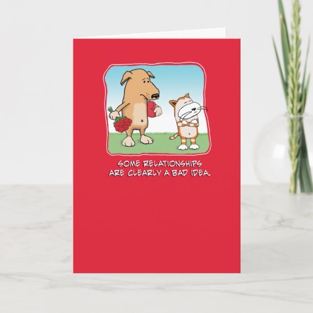 Carte de Saint Valentin mignonne et drôle : Chien  (Devant)