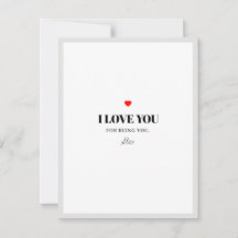 Carte de Saint-Valentin minimaliste