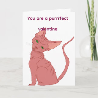 Carte de Saint-Valentin parfaite pour chat sphinx