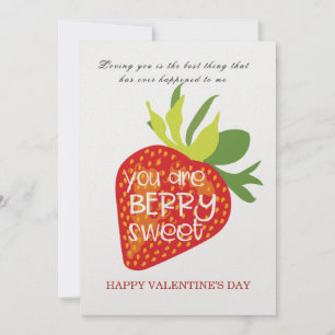 Carte de Saint-Valentin personnalisée aux fraises
