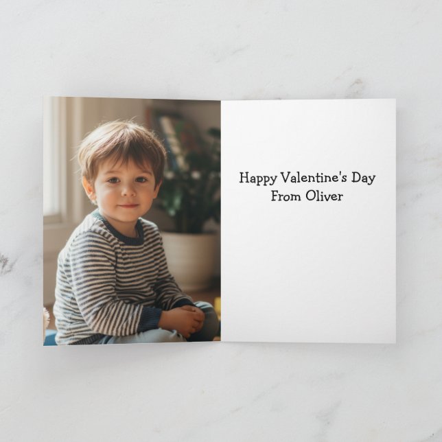 Carte de Saint-Valentin Personnalisée avec un Rato (Intérieur)