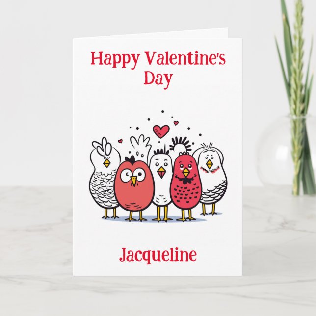Carte de Saint-Valentin personnalisée pour des pou (Devant)