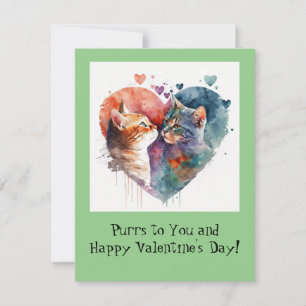 Carte de Saint-Valentin pour chats
