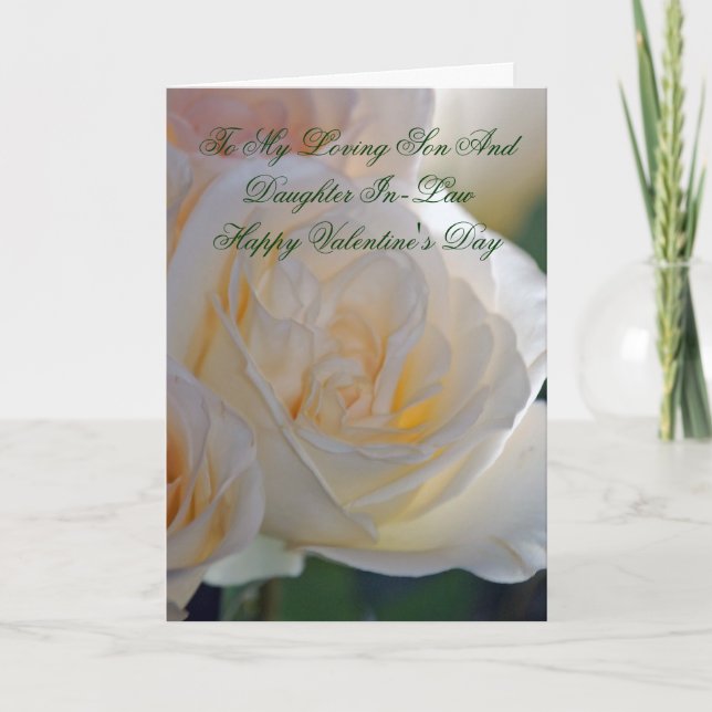 Carte de Saint Valentin pour le gendre et la belle (Devant)