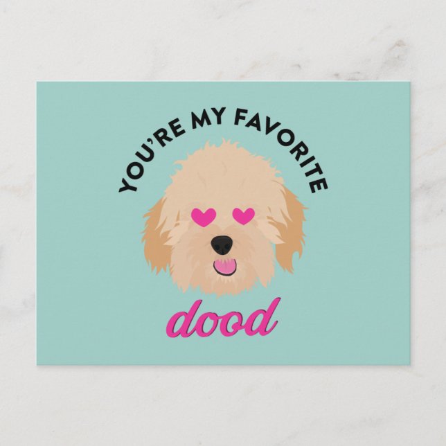 Carte de Saint Valentin Puppy Goldendoodle (Devant)