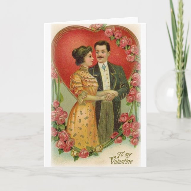 Carte de Saint Valentin romantique Couple de Victo (Devant)