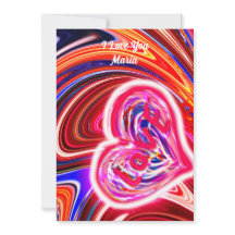 Carte de Saint-Valentin unique abstraite colorée e