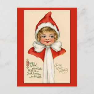 Carte de Saint-Valentin Victorian enfant mignonne